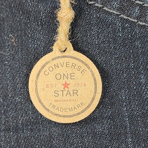 Converse One Star Bootcut Jeans Womens 6 Blue Dark Wash Mid Rise Denim 30x33 - Picture 5 of 16